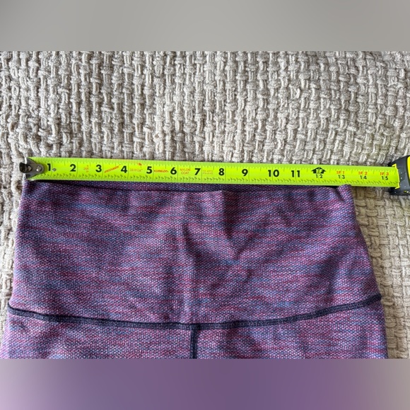 Lululemon Wunder Under Crop II (Roll Down) Space Dye Naval Blue Magenta - Picture 8 of 9